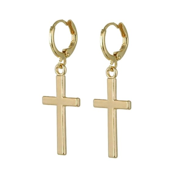 COPY - Gold Cross Earrings - NWT - Picture 3 of 4